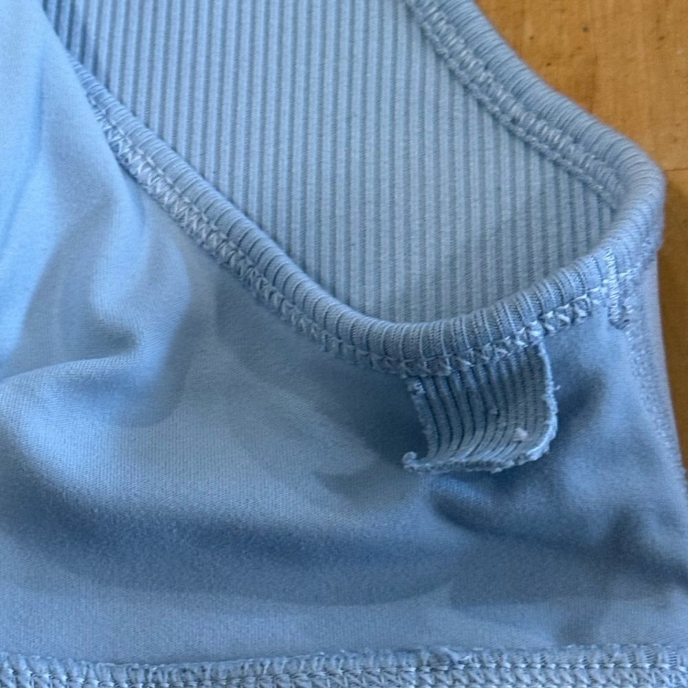 Nike Womens Light Support Lightly Lined Ribbed Soft Comfort Sports Bra Blue - Picture 7 of 7